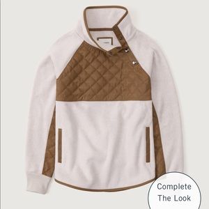 Abercrombie & fitch Asymmetrical Snap-Up Fleece